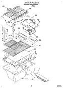 SHELF Diagram and Parts List for 3VET19ZKDW02  Whirlpool Refrigerator