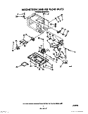 MAGNETRON AND AIR FLOW Diagram and Parts List for MS1600XW0  Whirlpool Wall Oven