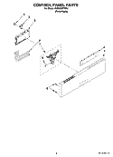 CONTROL PANEL PARTS Diagram and Parts List for KUDU03FTPA2  KitchenAid Dishwasher