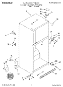 CABINET Diagram and Parts List for TT18DKXFW00  Whirlpool Refrigerator