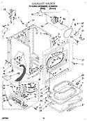 CABINET Diagram and Parts List for LGC6848AW2  Whirlpool Dryer