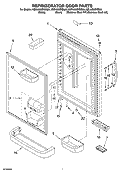 REFRIGERATOR DOOR PARTS Diagram and Parts List for KBLA20ERSS00  KitchenAid Refrigerator