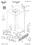 CABINET, LITERATURE Diagram and Parts List for 7GD25DFXFW00  Whirlpool Refrigerator