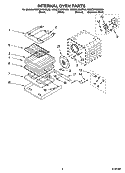 INTERNAL OVEN PARTS Diagram and Parts List for KEMC378KWH03  KitchenAid Microwave Oven Combo