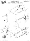 CABINET Diagram and Parts List for GT19DKXGN01  Whirlpool Refrigerator