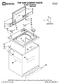 TOP AND CABINET PARTS Diagram and Parts List for MTW5807TQ0  Whirlpool Washer