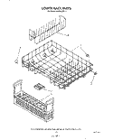 LOWER RACK Diagram and Parts List for 4KUDA22ST1  KitchenAid Dishwasher