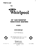 SECTION Diagram and Parts List for SC8400EKW0  Whirlpool Cooktop