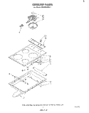 COOK TOP Diagram and Parts List for RS6700XKW1  Whirlpool Range