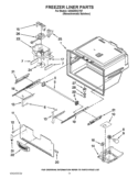 FREEZER LINER PARTS Diagram and Parts List for GI6SDRXXY07  Whirlpool Refrigerator