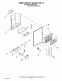 DISPENSER FRONT PARTS Diagram and Parts List for GSS26C5XXY04  Whirlpool Refrigerator