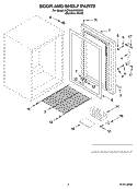 DOOR AND SHELF PARTS Diagram and Parts List for KORU06RSSS00  KitchenAid Refrigerator