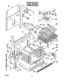 OVEN Diagram and Parts List for RS660BXYH3  Whirlpool Range