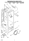 REFRIGERATOR LINER PARTS Diagram and Parts List for KSRA22CNSS00  KitchenAid Refrigerator