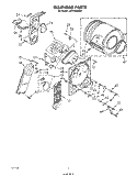 SECTION Diagram and Parts List for LE5795XMW0  Whirlpool Dryer