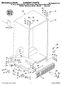 CABINET, LITERATURE Diagram and Parts List for KSRB27FHBL05  KitchenAid Refrigerator