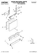 DOOR AND PANEL PARTS Diagram and Parts List for IUD8000RQ6  Whirlpool Dishwasher