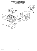INTERNAL OVEN PARTS Diagram and Parts List for YGBD307PDQ6  Whirlpool Wall Oven