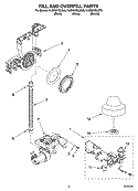 FILL AND OVERFILL PARTS Diagram and Parts List for KUDS01DLWH6  KitchenAid Dishwasher