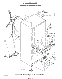 CABINET Diagram and Parts List for ET14CCXSW00  Whirlpool Refrigerator