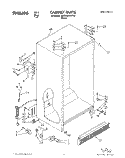 CABINET Diagram and Parts List for 3XARG484WP00  Whirlpool Refrigerator