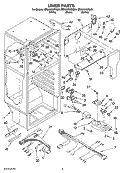 LINER PARTS Diagram and Parts List for ER8AHKXRB03  Whirlpool Refrigerator