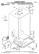 CABINET PARTS Diagram and Parts List for MSD2669KEY00  Whirlpool Refrigerator