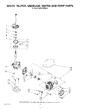 BRAKE, CLUTCH, GEARCASE, MOTOR AND PUMP Diagram and Parts List for KAWE900SWH1  KitchenAid Washer