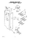 FREEZER LINER Diagram and Parts List for RS20CKXAL02  Roper Refrigerator