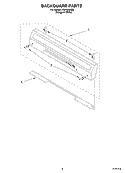 BACKGUARD Diagram and Parts List for FGP245HQ2  Roper Range