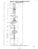 BASKET DRIVE AND BRAKE Diagram and Parts List for LA6800XKW1  Whirlpool Washer