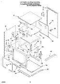 UPPER OVEN Diagram and Parts List for RB170PXBQ2  Whirlpool Wall Oven