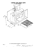 CABINET AND HINGE Diagram and Parts List for RM278PXL0  Whirlpool Microwave Oven Combo