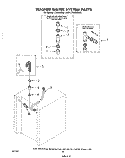 WASHER WATER SYSTEM Diagram and Parts List for LT4900XSW1  Whirlpool Washer Dryer Combo