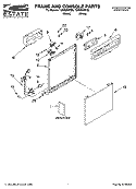 FRAME AND CONSOLE PARTS Diagram and Parts List for TUD6900PB2  Estate Dishwasher