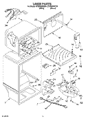 LINER Diagram and Parts List for ET8MTMXKQ01  Whirlpool Refrigerator