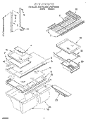 SHELF Diagram and Parts List for ET19PKXEN00  Whirlpool Refrigerator