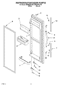 REFRIGERATOR DOOR Diagram and Parts List for GD2NHGXLQ00  Whirlpool Refrigerator