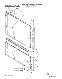 DOOR AND PANEL Diagram and Parts List for KUDP230Y1  KitchenAid Dishwasher