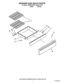 DRAWER AND RACK PARTS Diagram and Parts List for GW397LXUT07  Whirlpool Range
