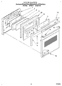 DOOR Diagram and Parts List for KEDS207BWH0  KitchenAid Range