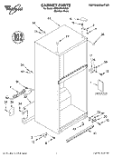 CABINET, LITERATURE Diagram and Parts List for 6ER9GTKXKS00  Whirlpool Refrigerator