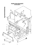 FRAME AND TANK Diagram and Parts List for KUDA22ST1  KitchenAid Dishwasher