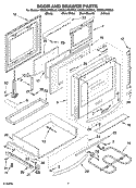 DOOR AND DRAWER PARTS Diagram and Parts List for KESS907SBB00  KitchenAid Range