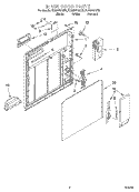 INNER DOOR Diagram and Parts List for DU925SCGQ2  Whirlpool Dishwasher