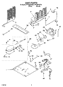 UNIT PARTS, OPTIONAL PARTS Diagram and Parts List for RT18DKXKQ04  Roper Refrigerator