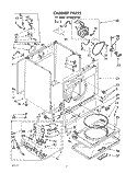 CABINET Diagram and Parts List for LG7006XPW0  Whirlpool Dryer