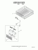 LOWER RACK PARTS Diagram and Parts List for DU1345XTVQ1  Whirlpool Dishwasher