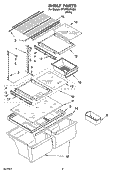 SHELF PARTS, OPTIONAL PARTS Diagram and Parts List for ET1FTKXKQ09  Whirlpool Refrigerator