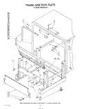 FRAME AND TANK Diagram and Parts List for KUDC21CS1  KitchenAid Dishwasher